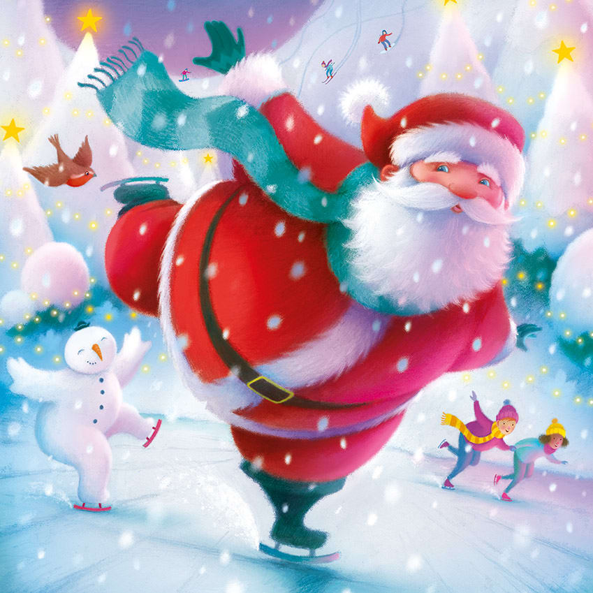 Richard Johnson TV Times Christmas Cover Arena Illustration