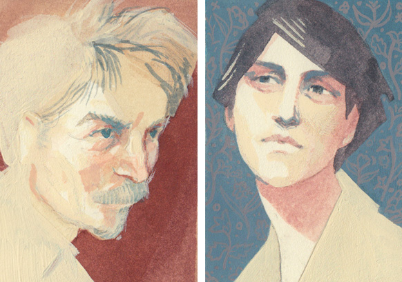 Greg Manchess and Irene Gallo portraits by Serena Malyon