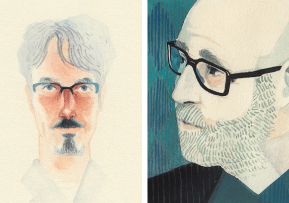 Greg Ruth and Allen Spiegel portraits by Serena Malyon