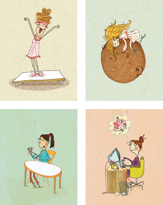 Top Up Your Gorgeousness - Press Campaign for Weightwatchers - illustrations by Teresa Murfin