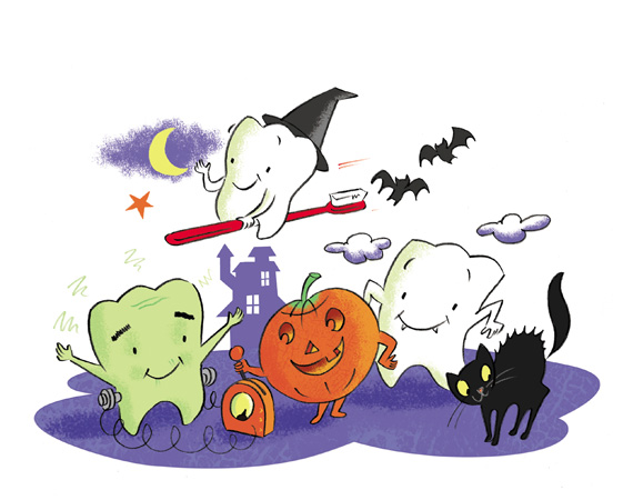 Colgate Halloween illustrated by David Hitch