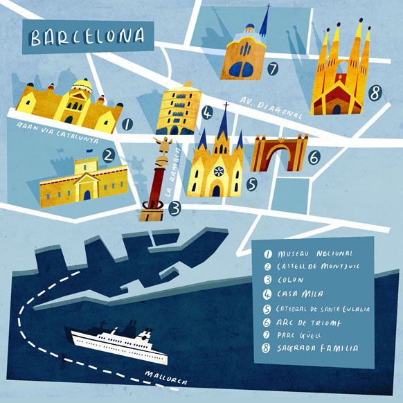 Emily Fox Barcelona Map