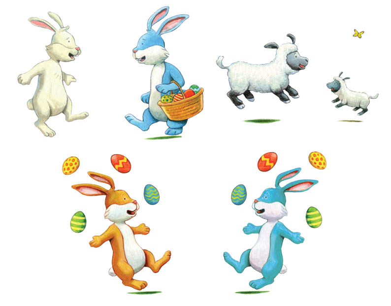 Simon Bartram- Easter- Rabbits and Sheep