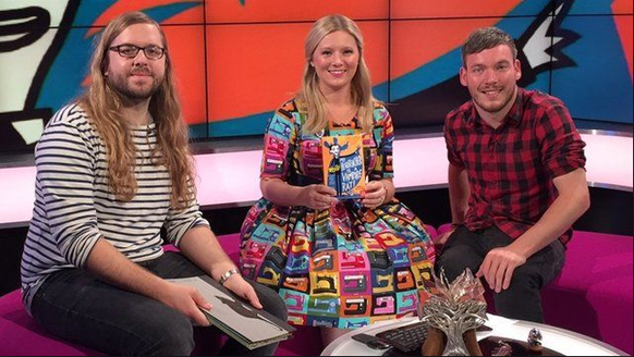 Thomas Flintham and Pamela Butchart on CBBC Newsround