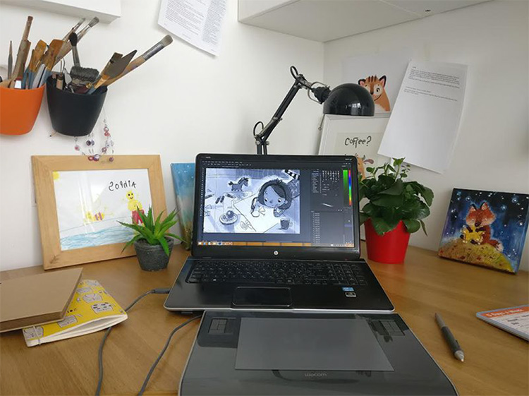 at work