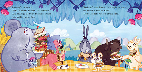 Emily Fox Monkey's Sandwich Picture Book  by Michelle Robinson