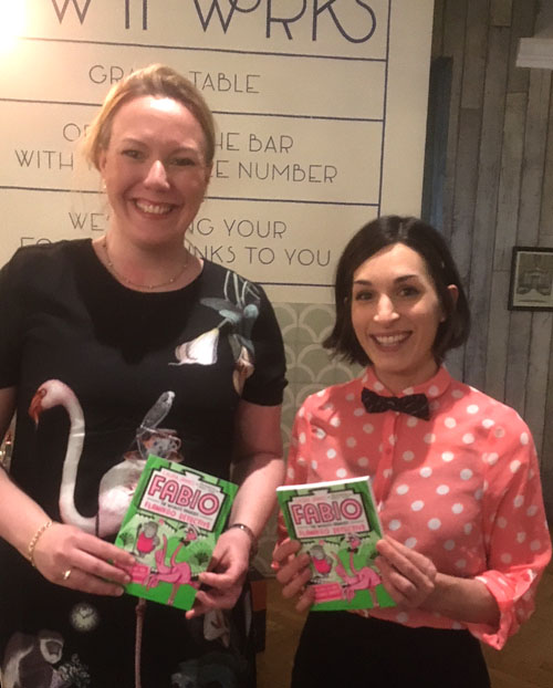 Laura James & Emily Fox at the book launch for Fabio Flamingo