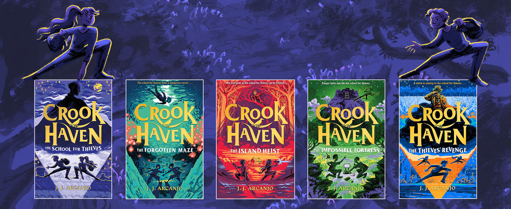 Crookhaven series of book covers illustrated by Euan Cook