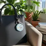 Handmade Resin Keychain with Acrylic Letter and Butterfly Sticker - Best Gifting Idea