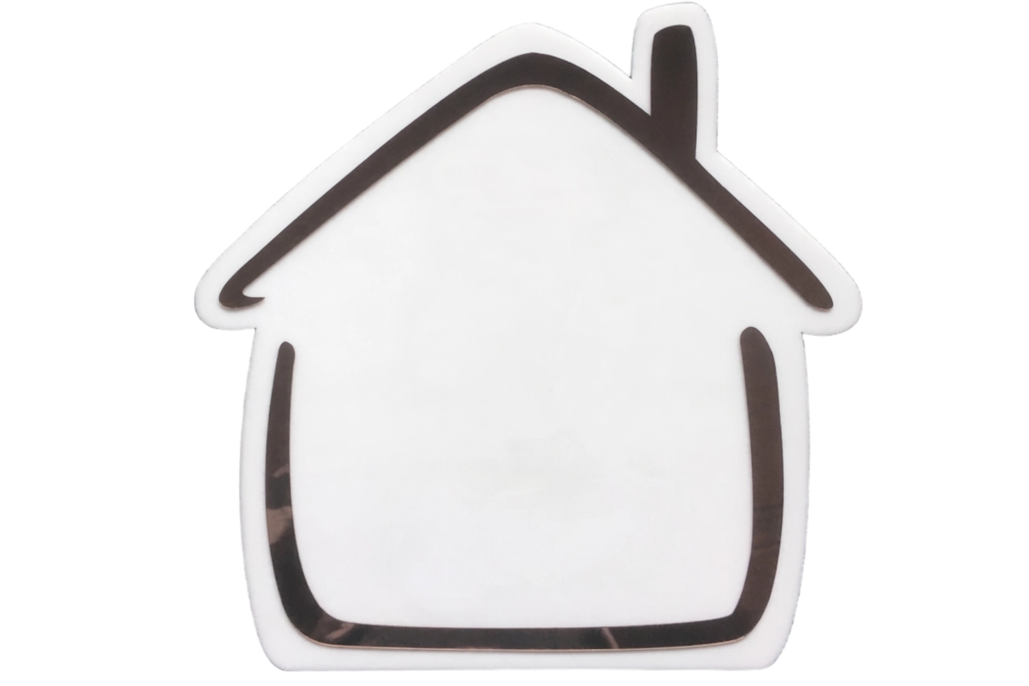 House Shaped Acrylic House Shape Name Plate 12 x 12 Inch Customisable