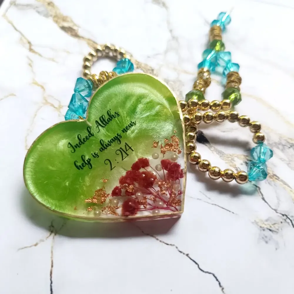 Handmade Resin Car & Wall Hanging - Multipurpose Decor for Car Mirror & Home