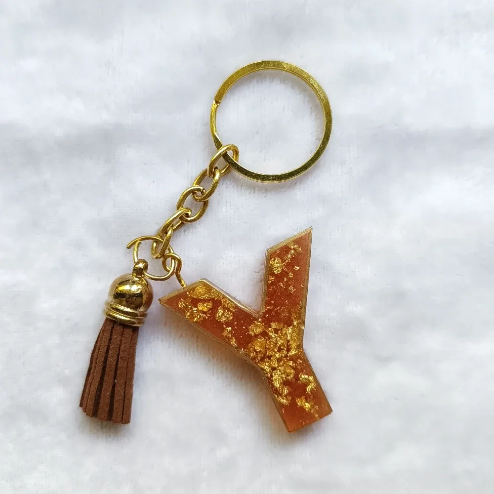 Resin Letter Keychain A To Z, Personalized Alphabet Keychain, Resin Letter Keychain For Girl Women, Men, Car, Bike, Handbag, Purse