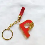 Resin Alphabet Initial Letter Keychain, Handmade Resin and Craft Resin Alphabet Letter Keychain for Boys and Girls