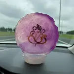 Handmade Resin Ganesha Idol with Stand for Car Dashboard, Resin Hindu God Statue