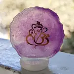 Handmade Resin Ganesha Idol with Stand for Car Dashboard, Resin Hindu God Statue