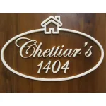 Customisable House Name Plate, White Acrylic, Oval Shape, 30 x 23 cm, with House Icon