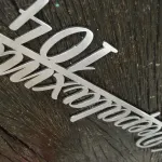 Custom Stainless Steel Name Plate, SS 304 Grade, Matte Brush Finish, 14 x 4 Inches, Personalised Home Door Sign