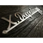 Custom Stainless Steel Name Plate, SS 304 Grade, Matte Brush Finish, 14 x 4 Inches, Personalised Home Door Sign