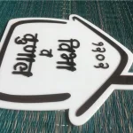 House Shaped Acrylic House Shape Name Plate 12 x 12 Inch Customisable | 3mm White Acrylic, Mirror Finish, Screw or Direct Paste, Personalised Text, Hindi Script Design