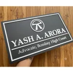 Custom Advocate Name Plate 3mm Mat Black Acrylic with White Letters, Office Door Sign