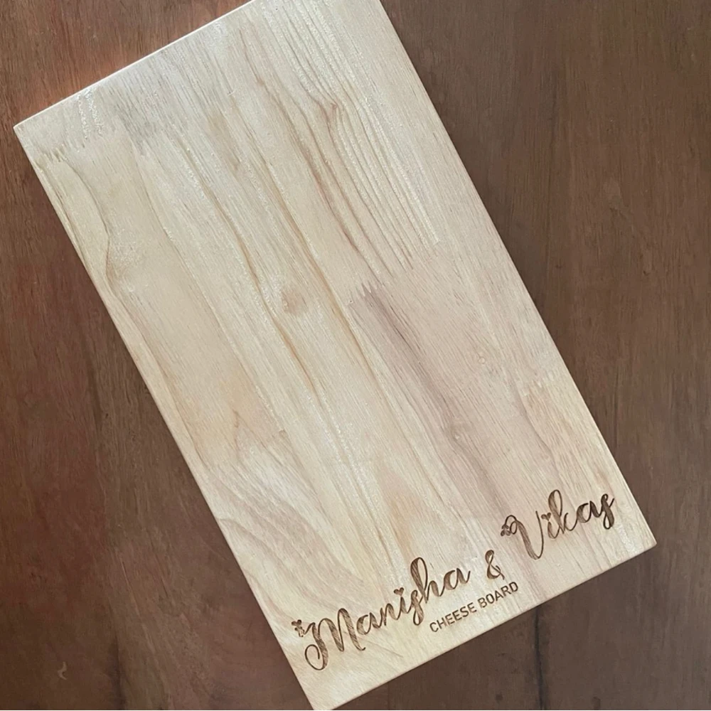 Wooden name plate customer reference