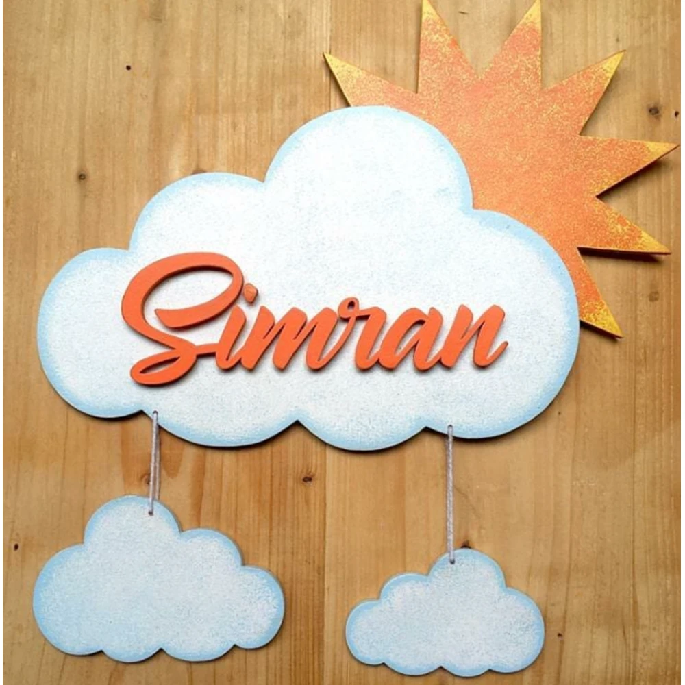 Wooden name plate customer reference