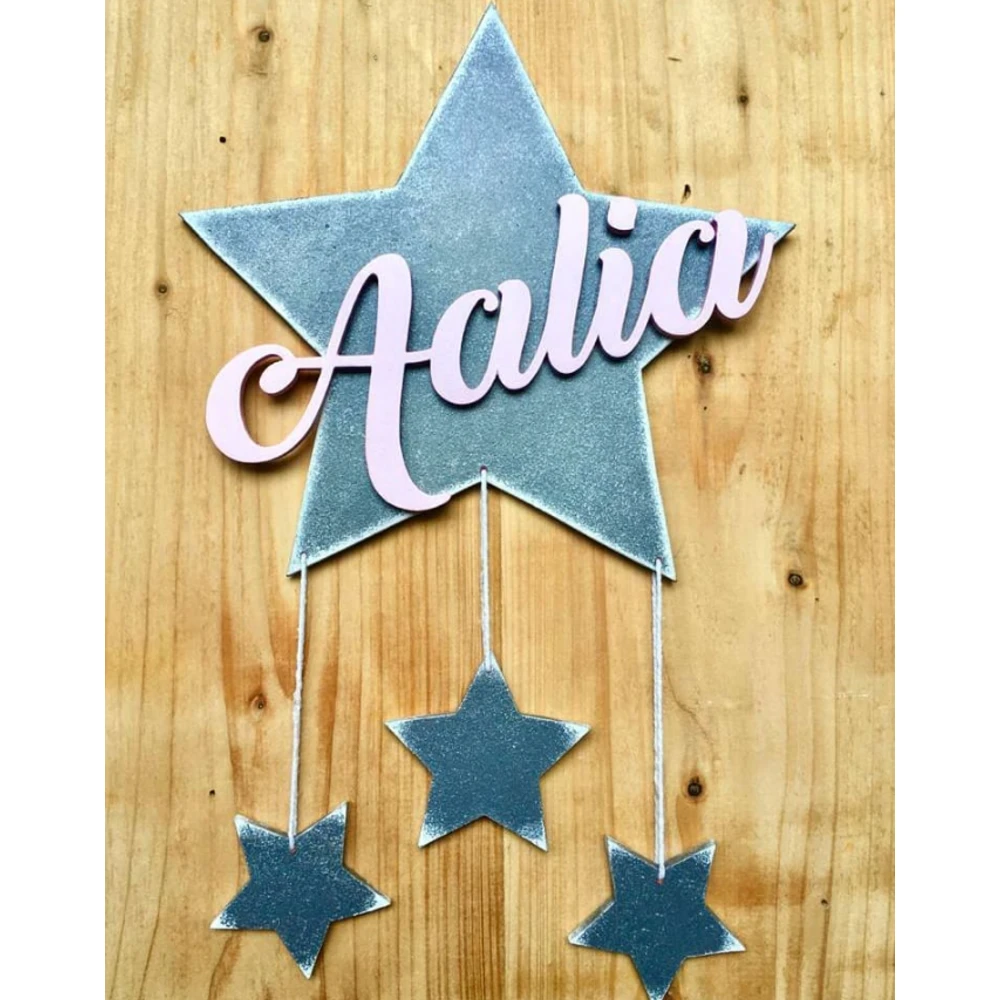 Wooden name plate customer reference