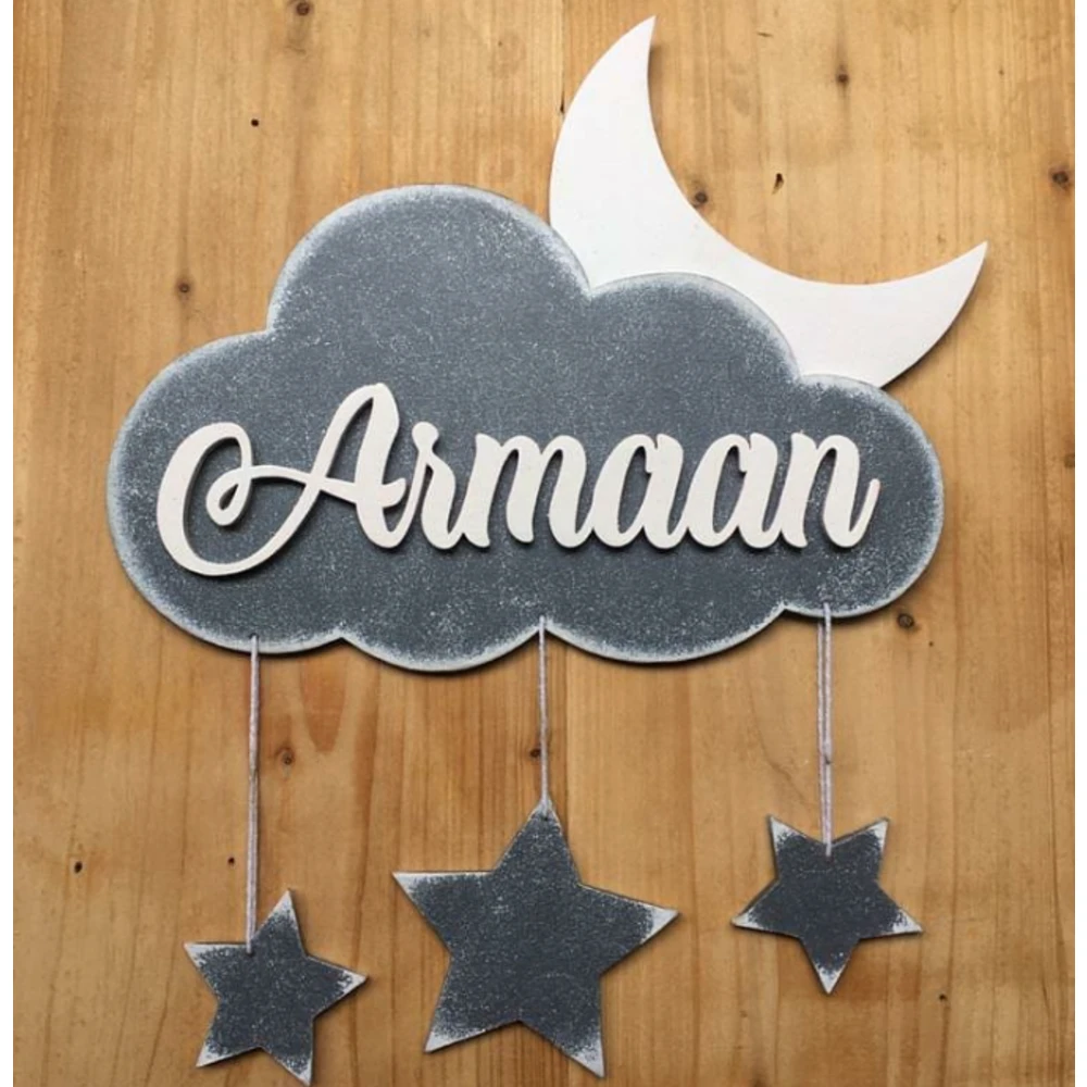 Wooden name plate customer reference