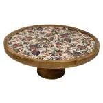 Handcrafted Mango Wood Cake Stand, Decorative Inlay Dessert & Cupcake Stand for Birthday Cake Table - Image 16