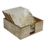 Handmade Wooden Coaster Set, Premium 4x4 Inch Tea Coaster Set with Holder for Cups & Mugs - Image 4