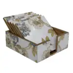 Handmade Wooden Coaster Set, Premium 4x4 Inch Tea Coaster Set with Holder for Cups & Mugs - Image 7