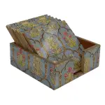 Handmade Wooden Coaster Set, Premium 4x4 Inch Tea Coaster Set with Holder for Cups & Mugs - Image 10