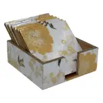 Handmade Wooden Coaster Set, Premium 4x4 Inch Tea Coaster Set with Holder for Cups & Mugs - Image 11