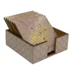 Handmade Wooden Coaster Set, Premium 4x4 Inch Tea Coaster Set with Holder for Cups & Mugs - Image 24