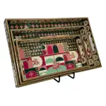 Decorative Wooden Tray Set of 3 with Traditional Motifs, Handcrafted Rectangular Wooden Serving Trays for Tea & Snacks - Image 33