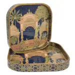 Decorative Wooden Tray Set of 2 with Traditional Design | Handcrafted Square Wooden Tray Set for Tea, Snacks & Home Décor - Image 7