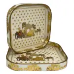 Decorative Wooden Tray Set of 2 with Traditional Design | Handcrafted Square Wooden Tray Set for Tea, Snacks & Home Décor - Image 11