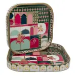 Decorative Wooden Tray Set of 2 with Traditional Design | Handcrafted Square Wooden Tray Set for Tea, Snacks & Home Décor - Image 22