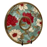 Buy Circular Serving Tray Online | 12 Inch Handmade Circular Wooden Platter for Chips, Dips & Snacks - Image 1