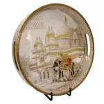 Premium 12 Inch Round Wooden Serving Tray with Handles | Printed Round Wooden Tray for Home & Snacks - Image 11