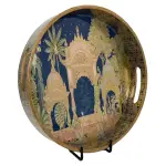 Premium 12 Inch Round Wooden Serving Tray with Handles | Printed Round Wooden Tray for Home & Snacks - Image 14