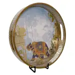 Premium 12 Inch Round Wooden Serving Tray with Handles | Printed Round Wooden Tray for Home & Snacks - Image 16