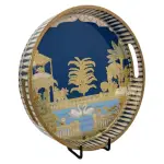 Premium 12 Inch Round Wooden Serving Tray with Handles | Printed Round Wooden Tray for Home & Snacks - Image 19