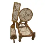 Premium 4-Piece Khatiya Serving Platter Set | Handmade Mango Wood Charpai Tray & Snack Serving Set with Mosaic Inlay - Image 1