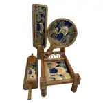 Premium 4-Piece Khatiya Serving Platter Set | Handmade Mango Wood Charpai Tray & Snack Serving Set with Mosaic Inlay - Image 20