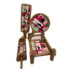 Premium 4-Piece Khatiya Serving Platter Set | Handmade Mango Wood Charpai Tray & Snack Serving Set with Mosaic Inlay - Image 27