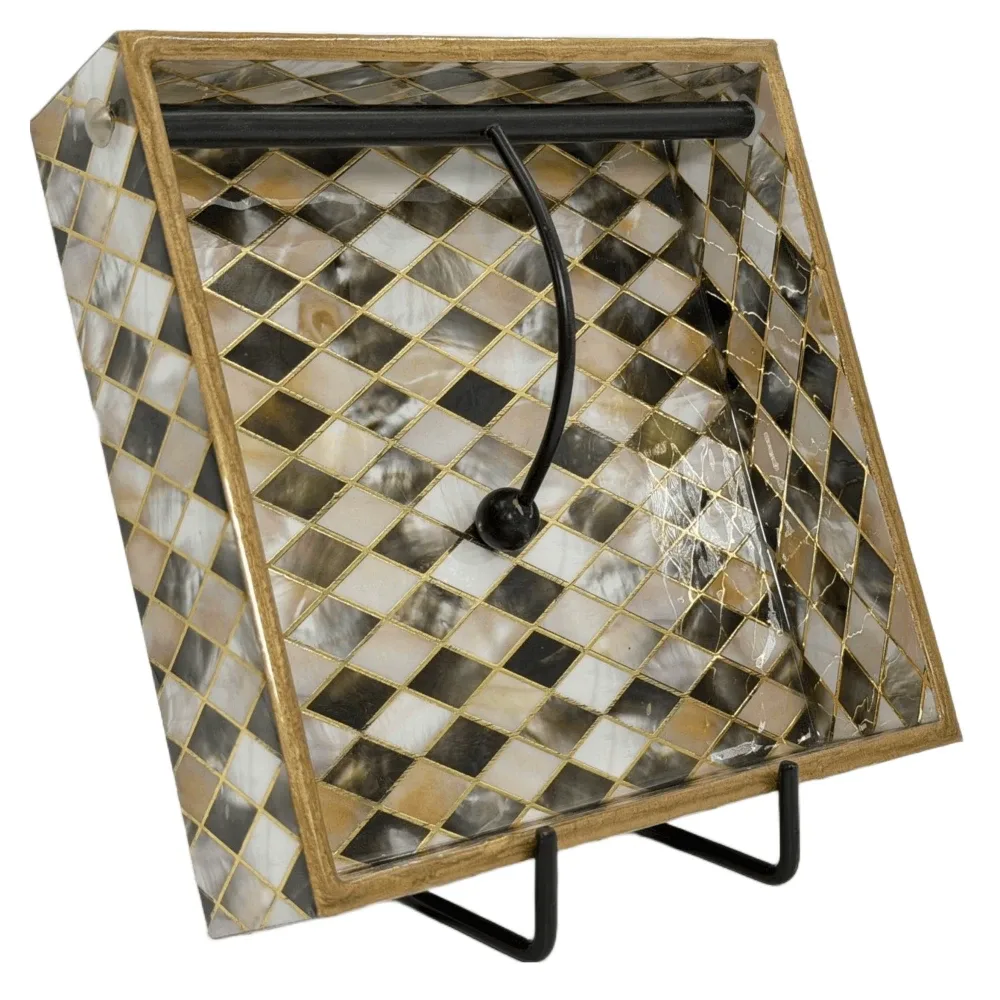 Handmade Mango Wood Napkin Holder | 7.5x7.5" Decorative Wooden Paper Napkin Stand for Kitchen & Table