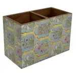 Decorative Wooden Cutlery Holder with 2 Compartments | Indian Motif Kitchen & Dining Table Organizer - Image 18