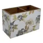 Decorative Wooden Cutlery Holder with 2 Compartments | Indian Motif Kitchen & Dining Table Organizer - Image 28