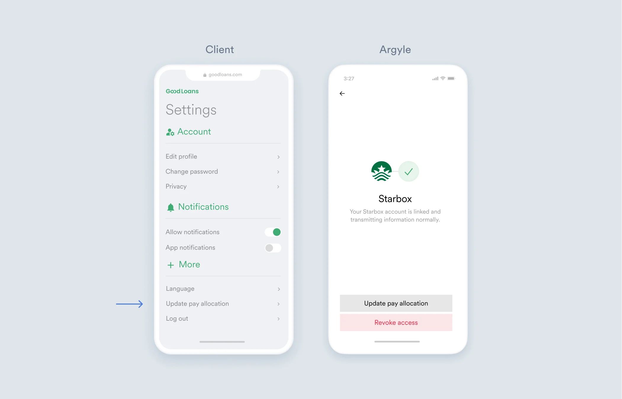 Reconnecting a user to their existing connected payroll accounts so they can manage access and permissions.